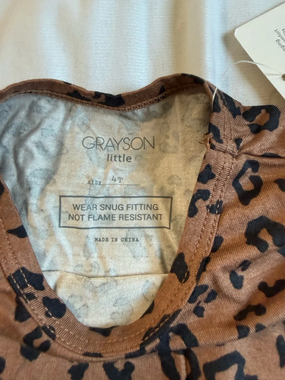 🆕 toddler Greyson Brown Leopard Print Pajama Set - Long Sleeve Top & Pants